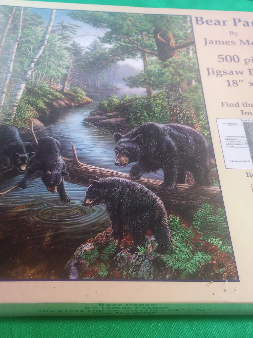 Bear Passage 500-Piece Jigsaw Puzzle - Black & Green - Picture 1 of 2